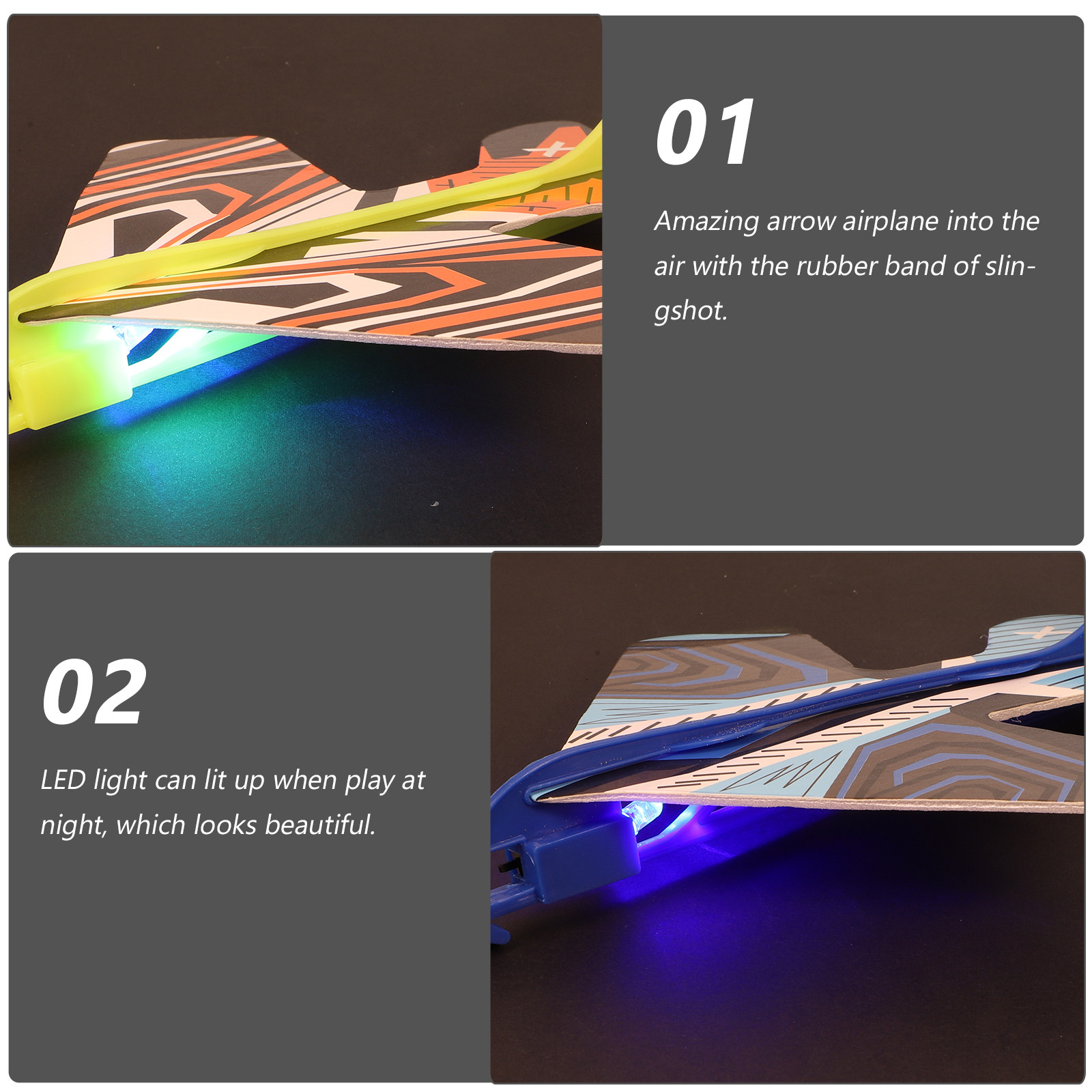 Catapult Launcher Toy - 4 pezzi di luci LED per