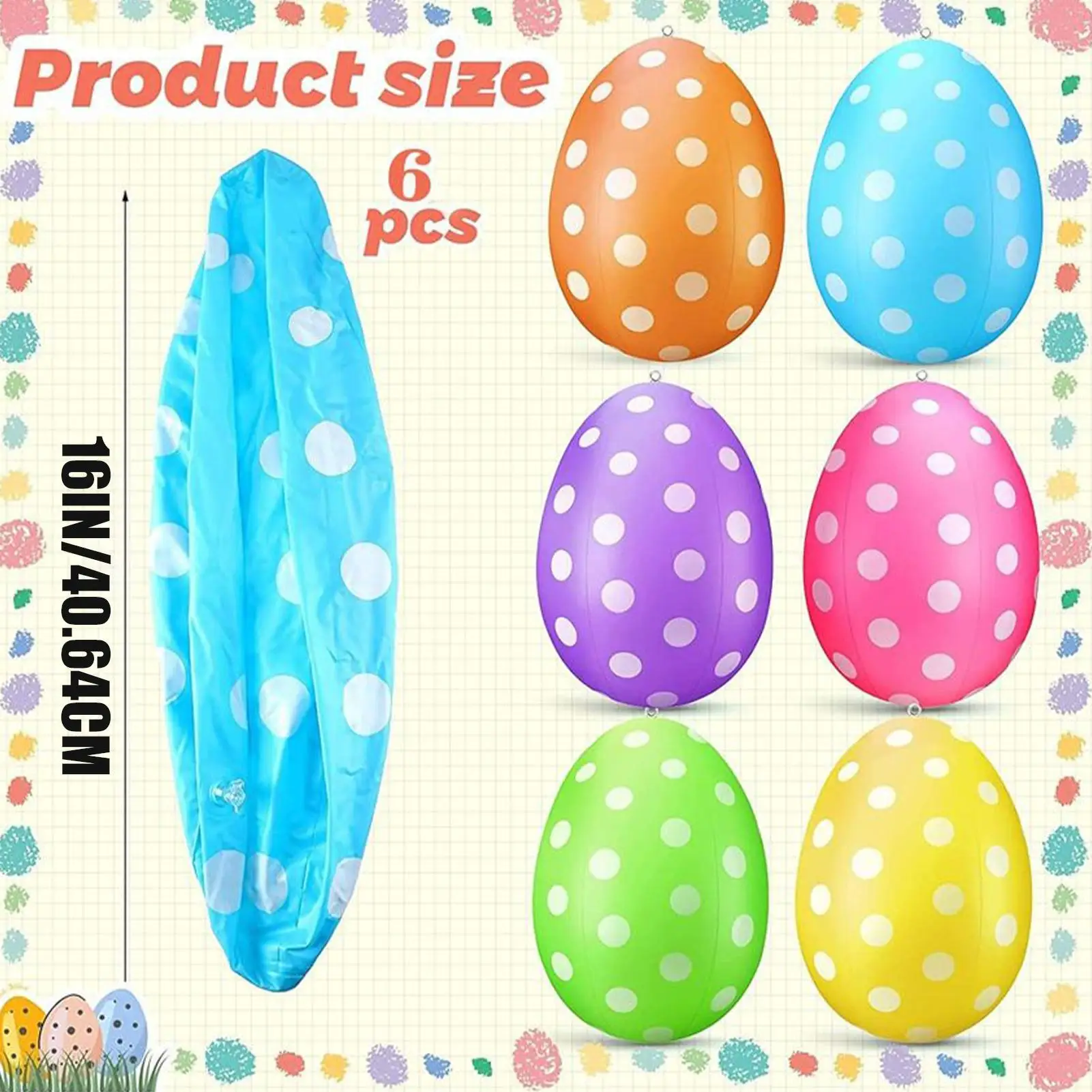 6 Uova di Pasqua Gonfiabili /s - Kids Yard Toys recensione e prezzo